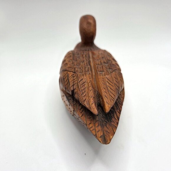 Vintage Hand Carved Wood Duck Decoy Female Mallard by GH Bushman Realistic - Picture 6 of 9